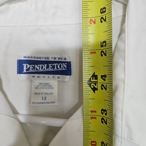 VTG Pendleton Women's Button-up 12p Embroidered Floral Collared Feminine Cottage - Picture 7 of 10